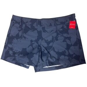 Spanx Sunshine Short 6" Floret Navy Floral UPF 50+ Womens Plus Size 3X